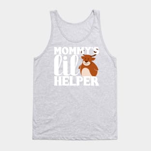 Mommy's Lil' Littler Helper Reindeer Christmas Design Tank Top